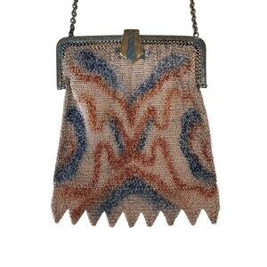 Antique 1920s Edwardian Art Deco Era Dresden German Metal Mesh Handbag/Purse GUC